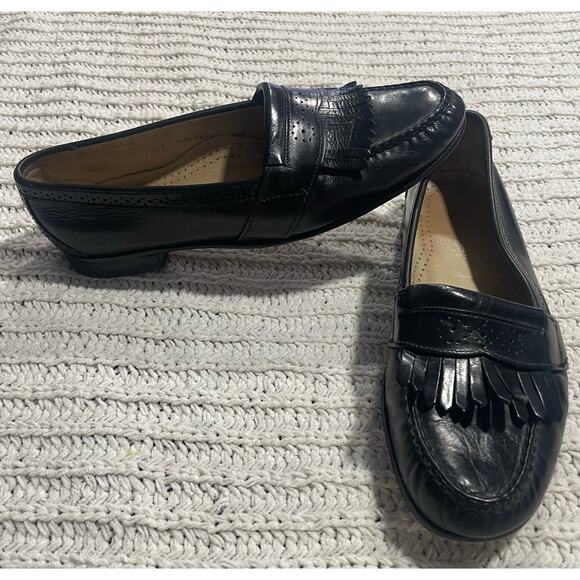 Cole Haan Slip On Dress Loafers USA Made Mens Size 9 Black Leather 30325 1367